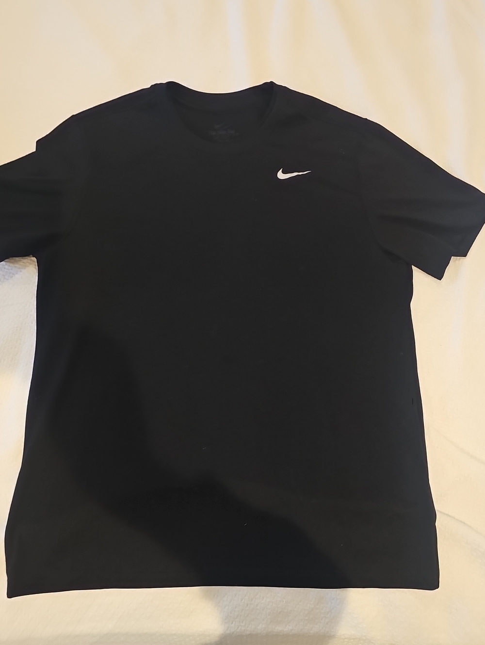 Nike Black Crew Neck Tee with White Swoosh